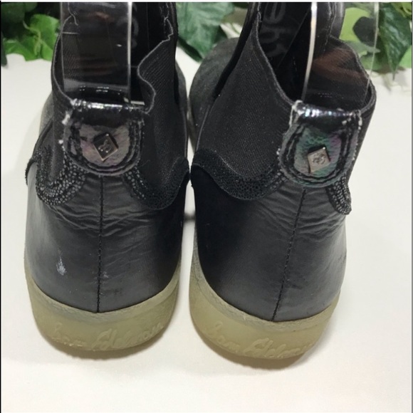 Sam Edelman Margot Black metallic Ankle boot Chelsea Boot High top Sneaker - Picture 6 of 8